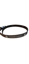 NWT ARIAT Men s Basket Concho Ribbon Inlay Brown Leather Belt Size 34