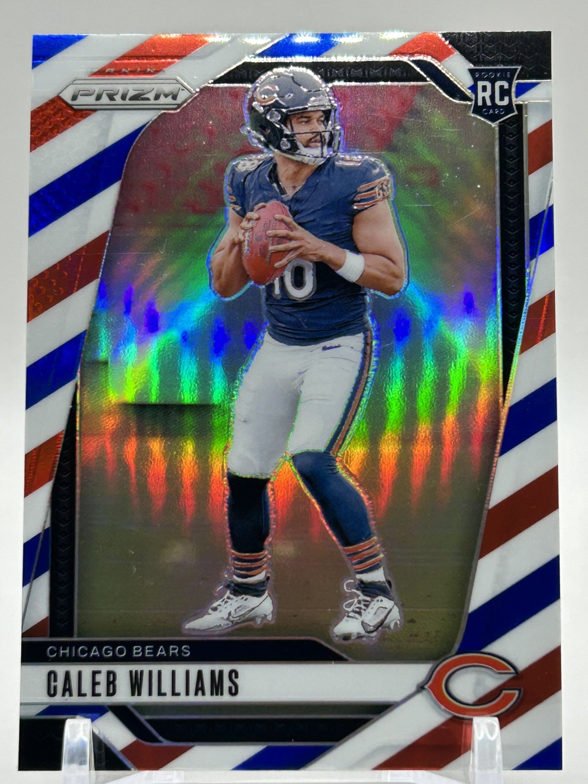 Caleb Williams 2024 Panini Prizm Football #301 RC Rookie Red White Blue