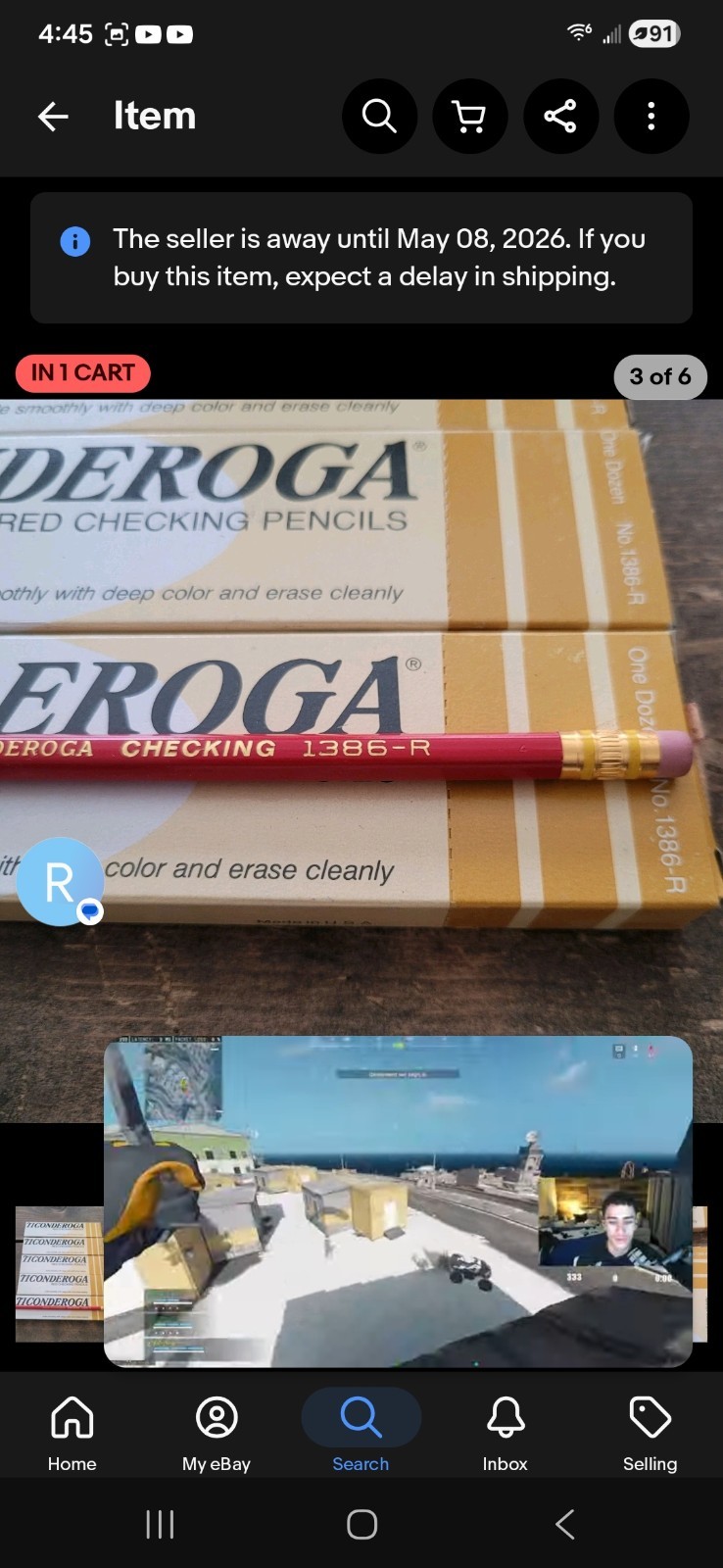 72 Unused Dixon 1386-R Ticonderoga Pencils RARE Vintage Red Checking / 6 Boxes