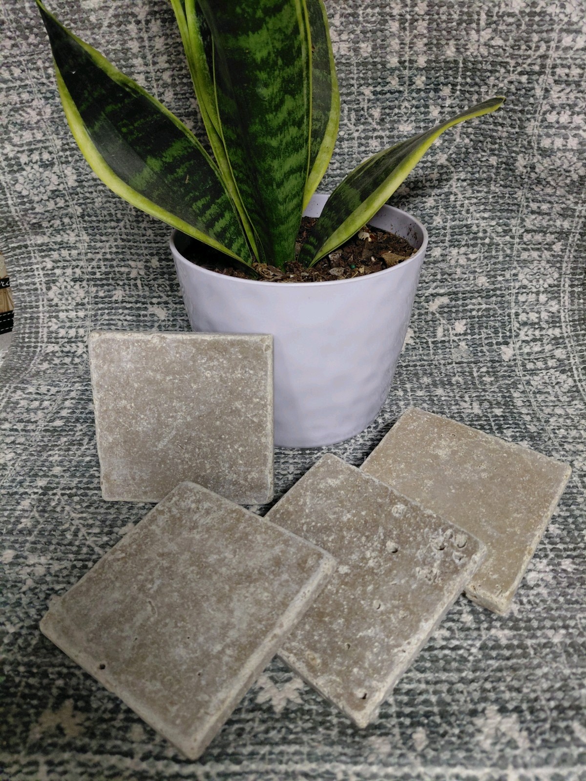 Travertine Tile 4x4  Fossil Style Light Bronze Or Carmel Color