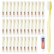 Disposable Toothbrush with Toothpaste Set Bulk, Individually Wrapped Soft Bri...
