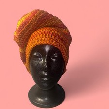 handmade Ombr  Orange/yellow Crochet Slouch Beanie