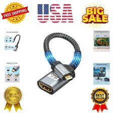 Micro HDMI to HDMI Adapter, 4K 60Hz HDR 3D Dolby 18Gbps, Compatible with Rasp...