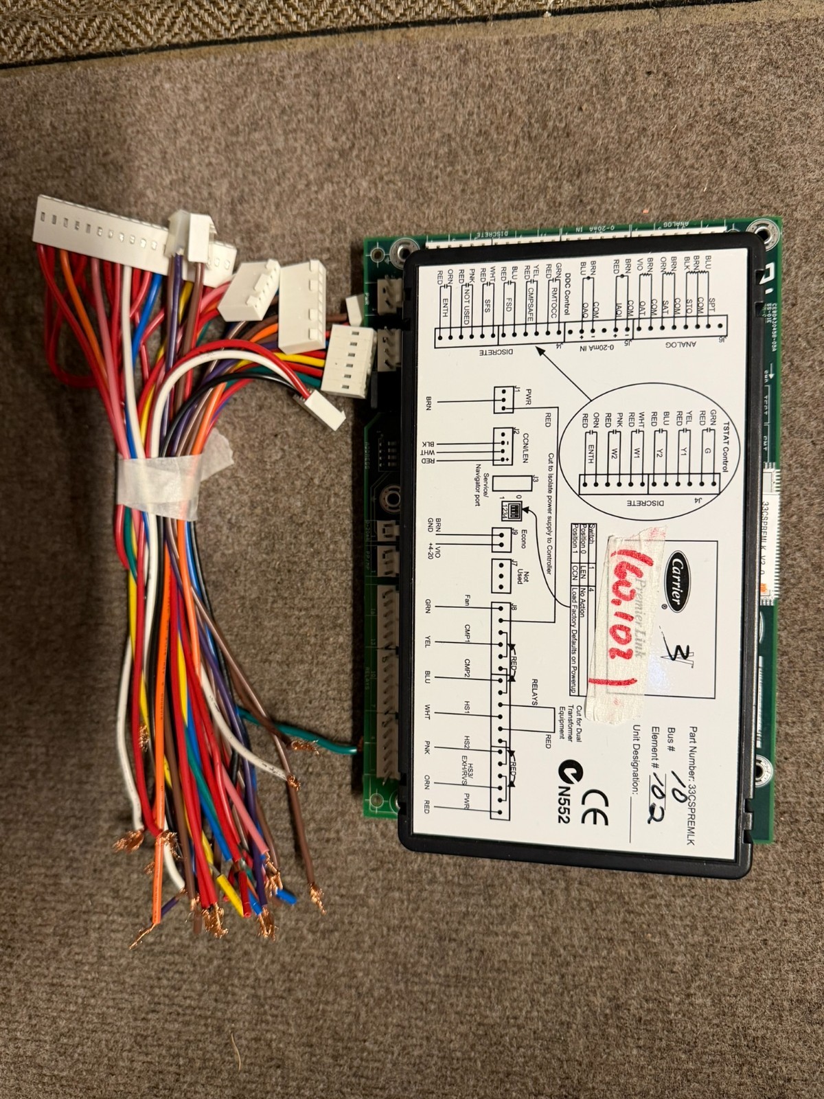 Carrier 3v Premier Link  -  33CSPREMLK 2.0 - All connectors  -TESTED