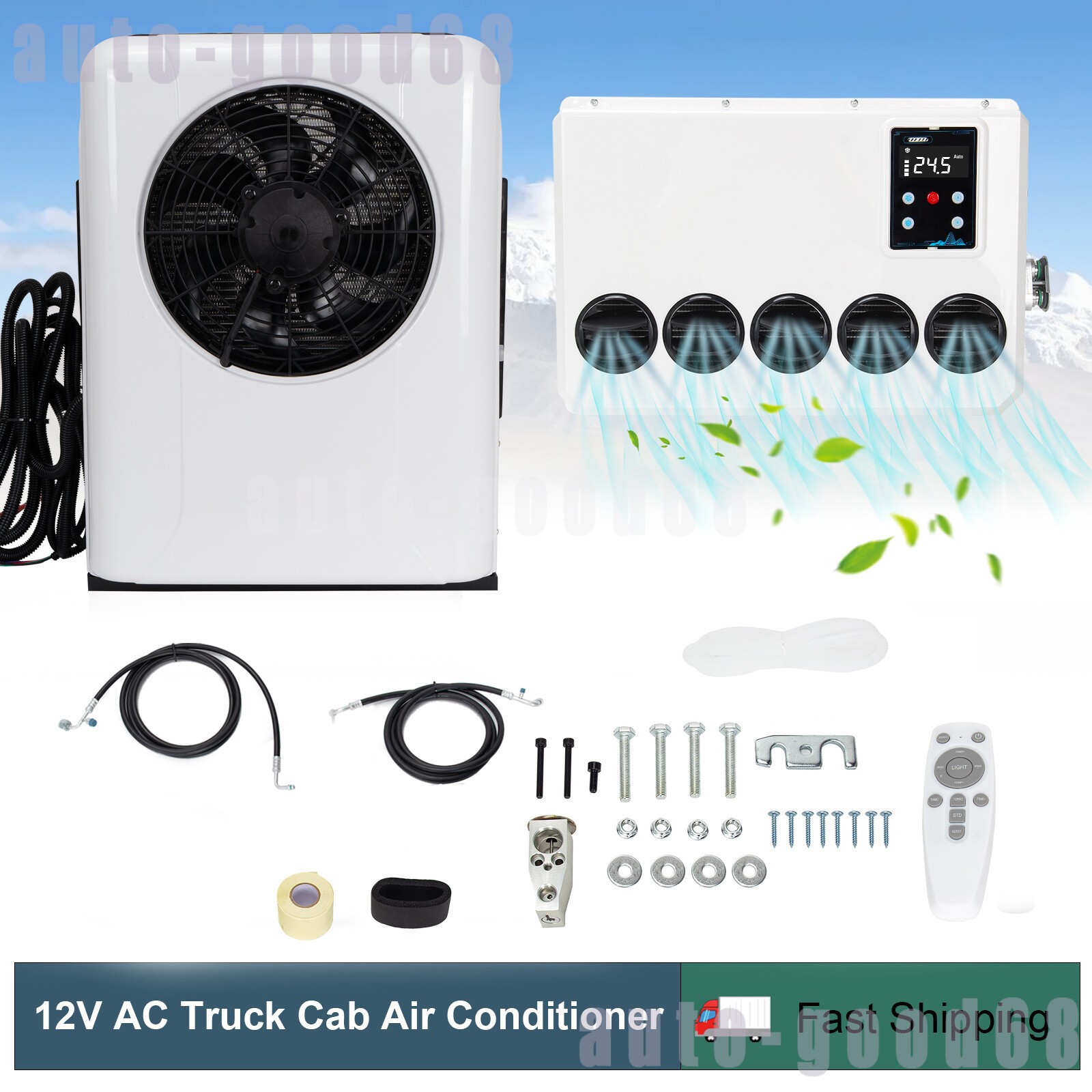 12V Mini Split Air Conditioner 12000 BTU for Trucks Buses RVs Vans-image