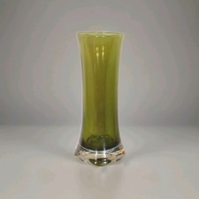 Scarce Vintage Iittala Finland Green Anna Vase by Jorma Vennola 1970s