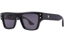 Mont Blanc MB0253S 001 Sunglasses Men's Black/Smoke Rectangle Shape 52mm