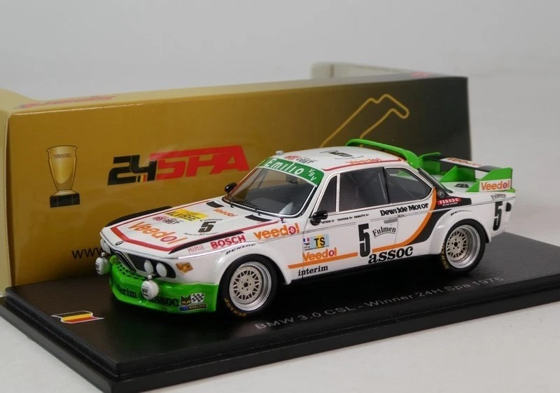 Spark BMW 3.0 CSL #5 Chavan Detrin Demuth - winner 24h Spa 1976 1/43 43SPA1976 - Immagine 3 di 3