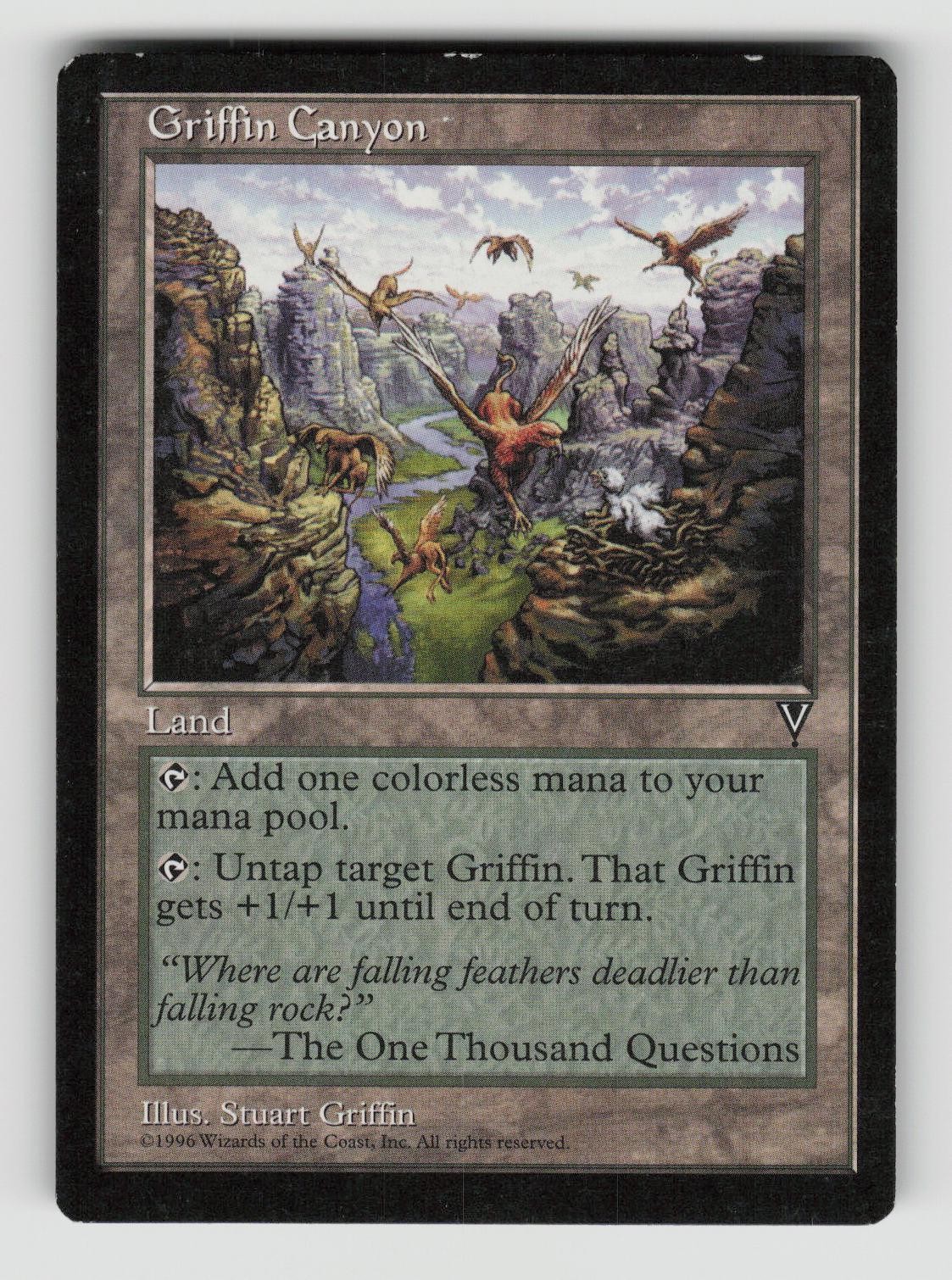 Griffin Canyon Rare Visions Magic: The Gathering Lightly Played