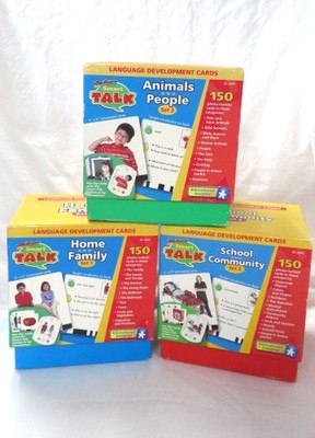 Educational Insights GeoSafari Smart Talk Language Development Cards Lot 3 Sets