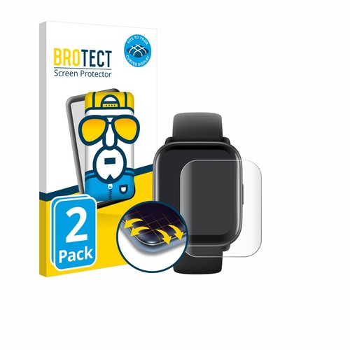 2x Full-Cover per Amazfit Active Pellicola Trasparente Curved Proteggi Schermo