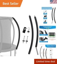 Universal Trampoline Replacement Curved Net Pole, Curved Pole Kit for 10-16ft...