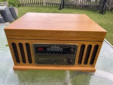 Detrola KM837 Vintage-Style 4-in-1 Music Center Record Player CD Cassette AM/FM Radio — listing 6