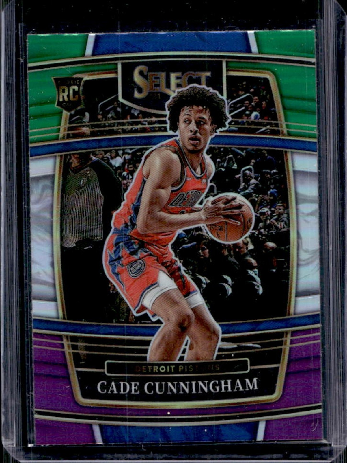 2021-22 Panini Select Cade Cunningham RC Green White Purple Prizm Concourse #11
