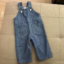VTG Baby Overalls Perma Press Blue Jean Denim Sears Toughskins Medium 21-26 lbs