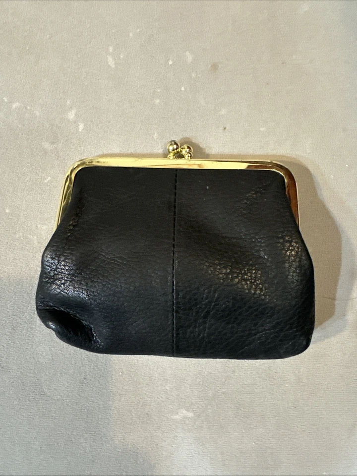 Monedero Buxton de cuero genuino 3x4 negro/dorado Foto 2 de 4