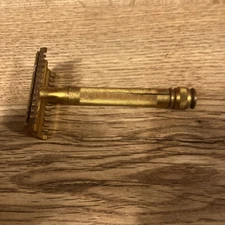 Gillette Brass Diamond Arrow Safety Razor For Parts or Repair c1920s
