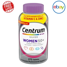 Centrum Silver Women 50+ Multivitamin 275 Tablets Heart Brain Eye Immune