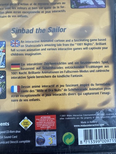 Ali Baba and the 40 Thieves & Simbad the Sailor (Retro PC CD-ROM) NUEVO Y PRECINTADO - Imagen 7 de 11