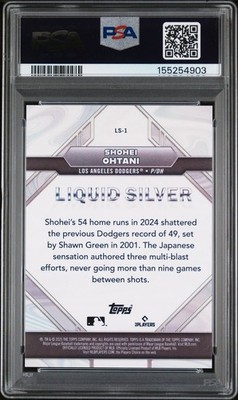 Shohei Ohtani 2025 Topps Diamond Icons #LS-1 Liquid Silver Case