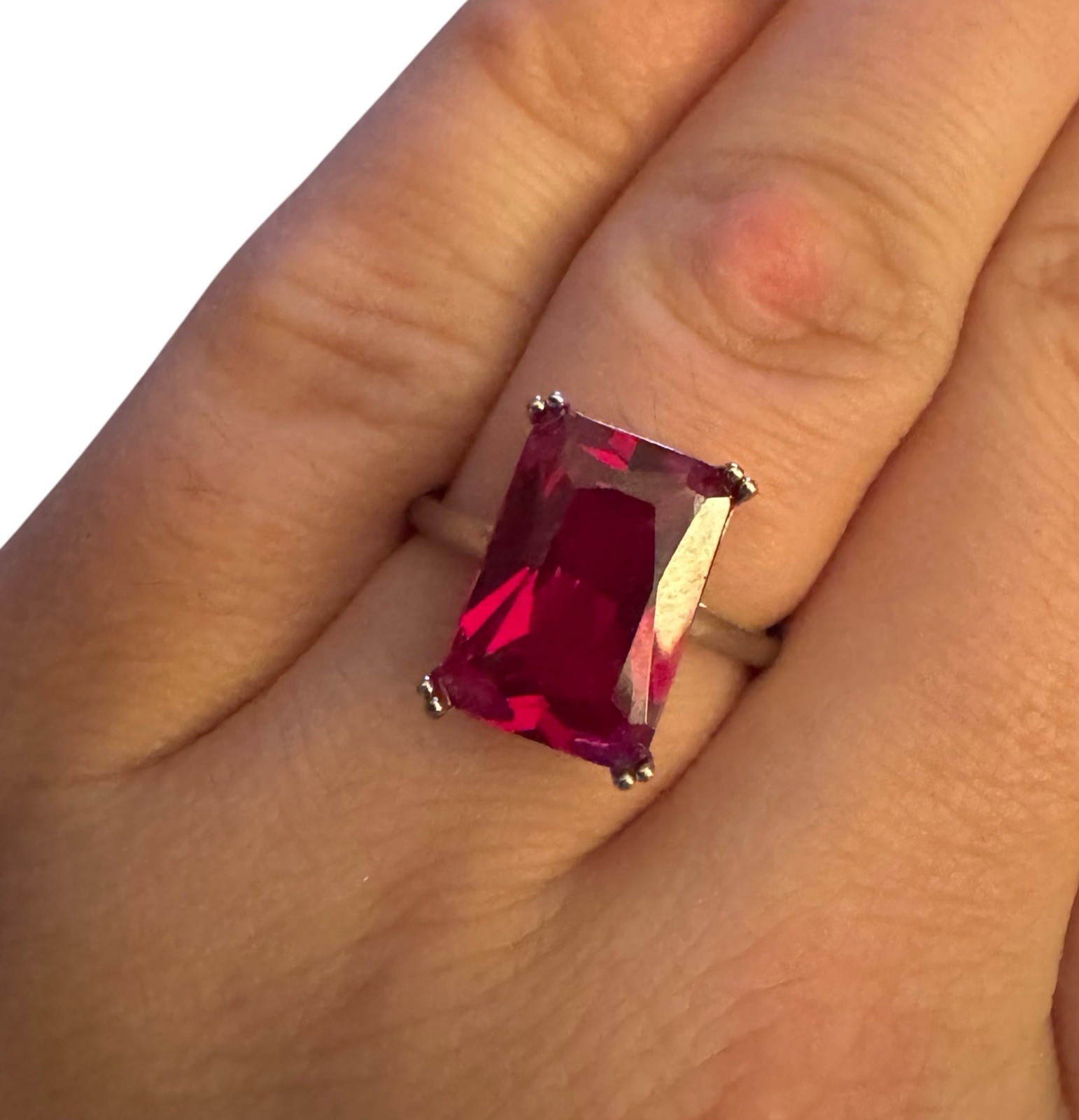 Bold Red Spinel Adjustable Ring – Statement Gemst… - image 5