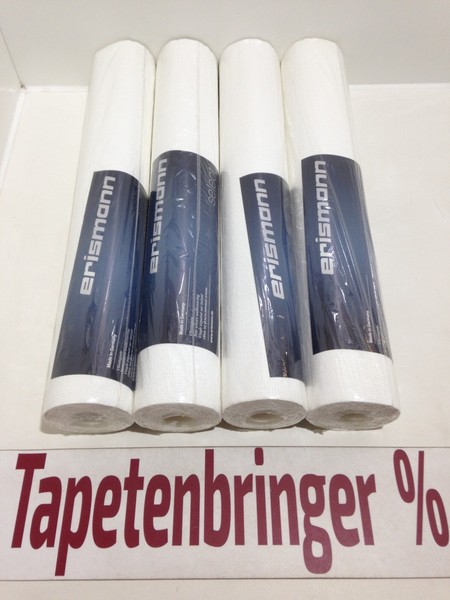Vliestapete Erismann 4X 6426-01 (4Rollen) Uni Struktur Creme Weiß Restposten-image