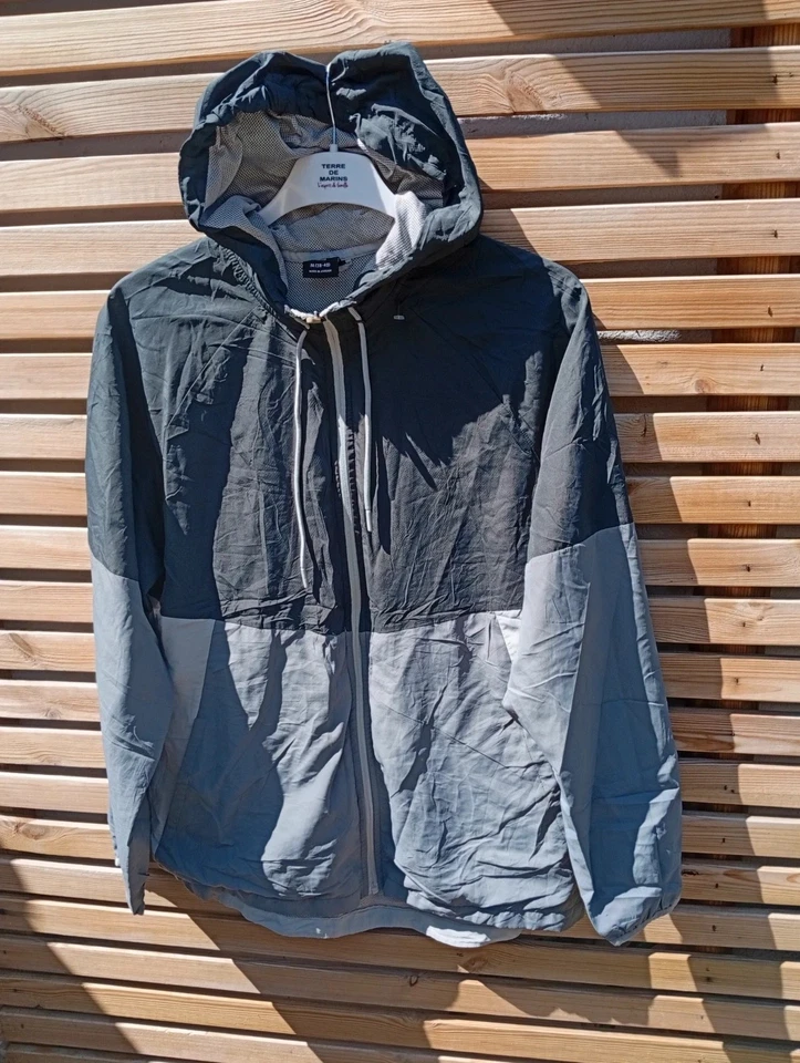 Veste Coupe-vent Athletic Works Grise À Capuche – Taille M - Photo 1/3