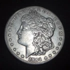 1884-CC Morgan Silver Dollar - Choice XF+ details from the Carson City Mint