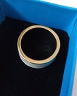 Cream Enamel "FAITH" Yellow Gold Colored Band Ring in SIZE 9 UNISEX — photo 6