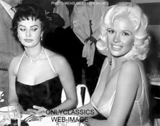 SEXY BUSTY SOPHIA LOREN, BLONDE JAYNE MANSFIELD 11x14 B&W PHOTO CHEESECAKE PINUP