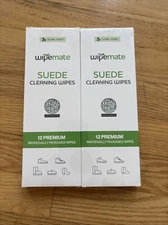 Wipemate Suede Cleaning Wipes 24 CT Disposable 2 Pack Brand New Sealed