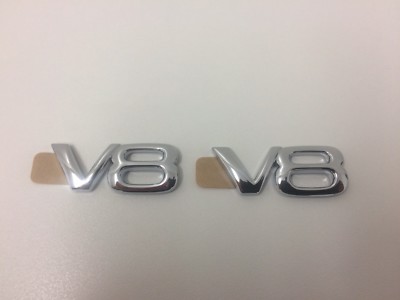 Holden Genuine VS-VT Commodore Front Guard '' V8 Chrome Badge Pair ''