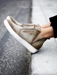 taupe high top sneakers