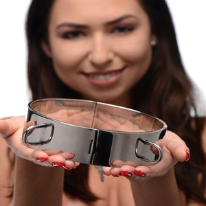 Image Is Loading 16 034 Stainless Steel Locking Bondage Collar Neck Image Is Loading 16 034 Stainless Steel Locking Bondage Collar Neck