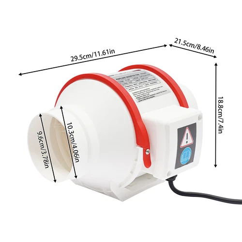 4In Multifunctional Powerful Mute Exhaust Fan Pipe Vent Exhaust Fan Duct 2550RPM - Picture 30 of 39