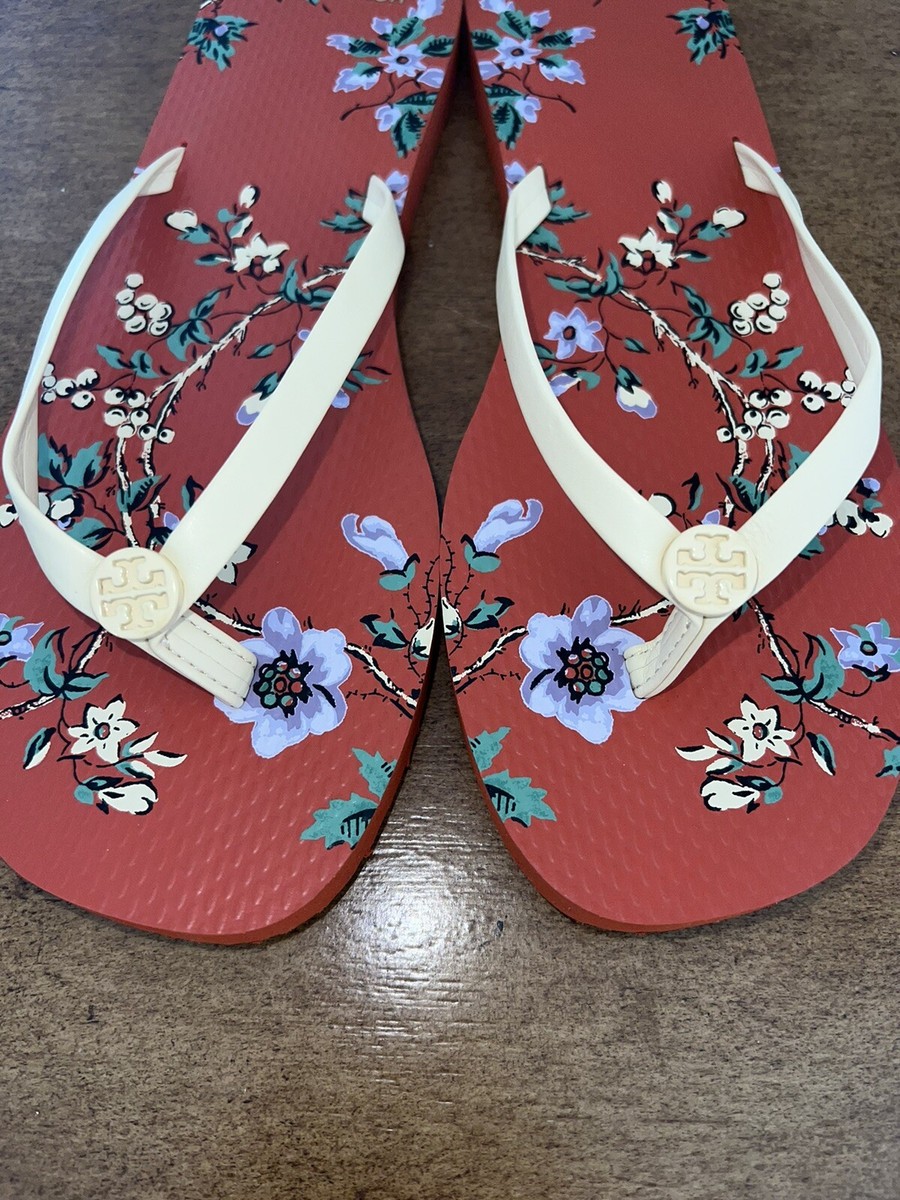 Slide Floral Tory Burch Flip Flops NEW Tory Burch Lyonnaise Floral