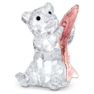 Swarovski Rare Encounters Bear With Fish Crystal Figurine #5698504/5536772 $199