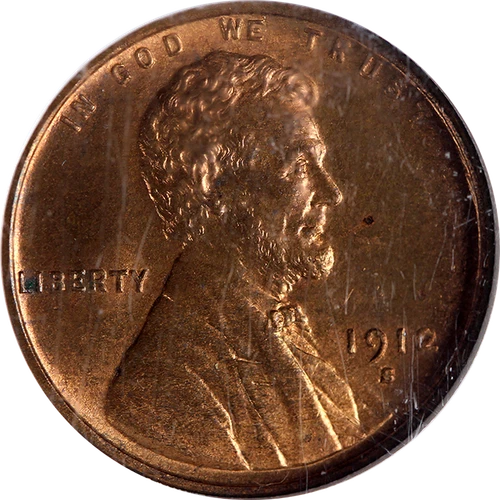 1912-S Lincoln Cent NGC MS65 RB Great Eye Appeal Strong Strike