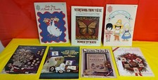 6 Vintage cross stitch Magazines  1 book- 's 12/41 65 by Gloria  Pat 4