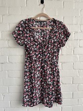 MOTEL Floral Mini Dress Short Sleeved Button Front  Mini Dress Motel Rocks  S 8