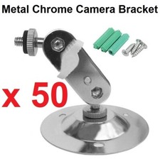 x50 Turn-to-Tighten 3.1/2" Metal Chrome CCTV Camera Mounting Bracket 302 