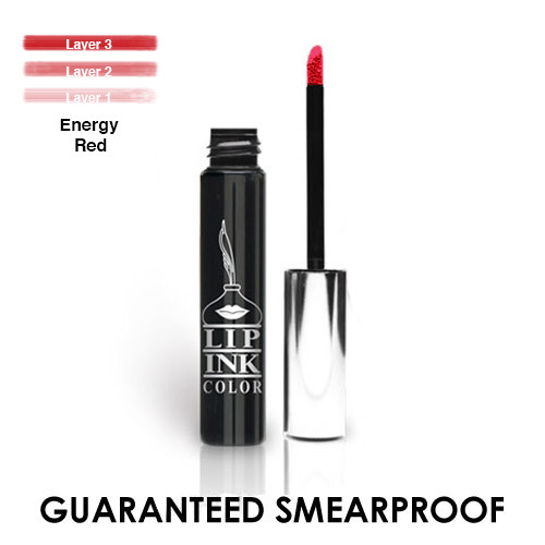 LIP INK Organic Vegan Smearproof Liquid Lipstick - Energy Red - Afbeelding 1 van 4