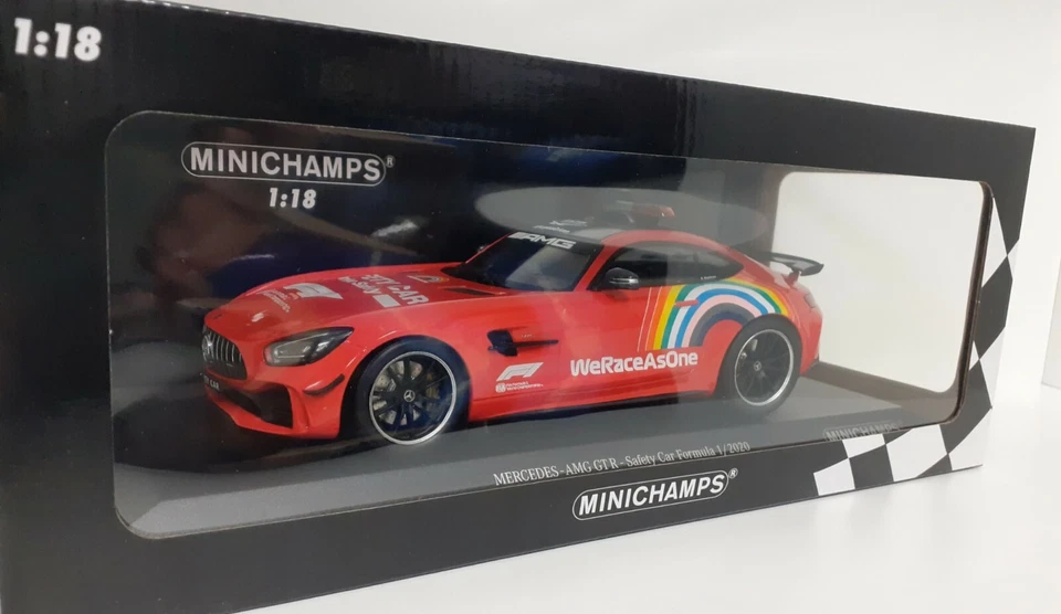 MODELLO AUTO DIECAST 1:18 MINICHAMPS MERCEDES AMG GTR SAFETY CAR F1 MUGELLO 2020 - Immagine 3 di 4