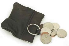 Leather Coin Purse Wallet Metal Spring Closure