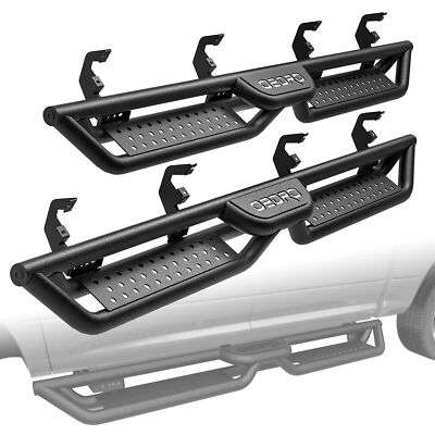 2-Stairs Running Boards for 2019-2026 Chevy Silverado Sierra Crew Cab Side Steps