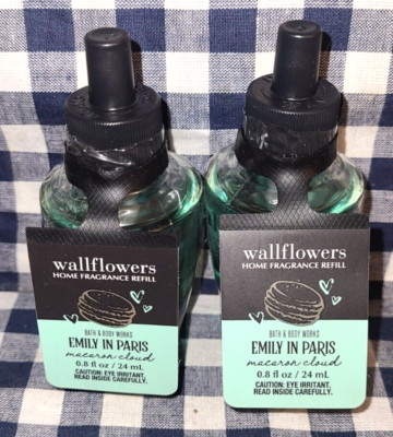 NEW 2-Pack MACARON CLOUD Wallflower Refill Bulbs SEALED 0.8 oz Bath & Body Works