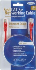 NEW Belkin FastCAT5e Premium DSL SPEED Ethernet Patch Cable 14 ft Red 350 MHz 