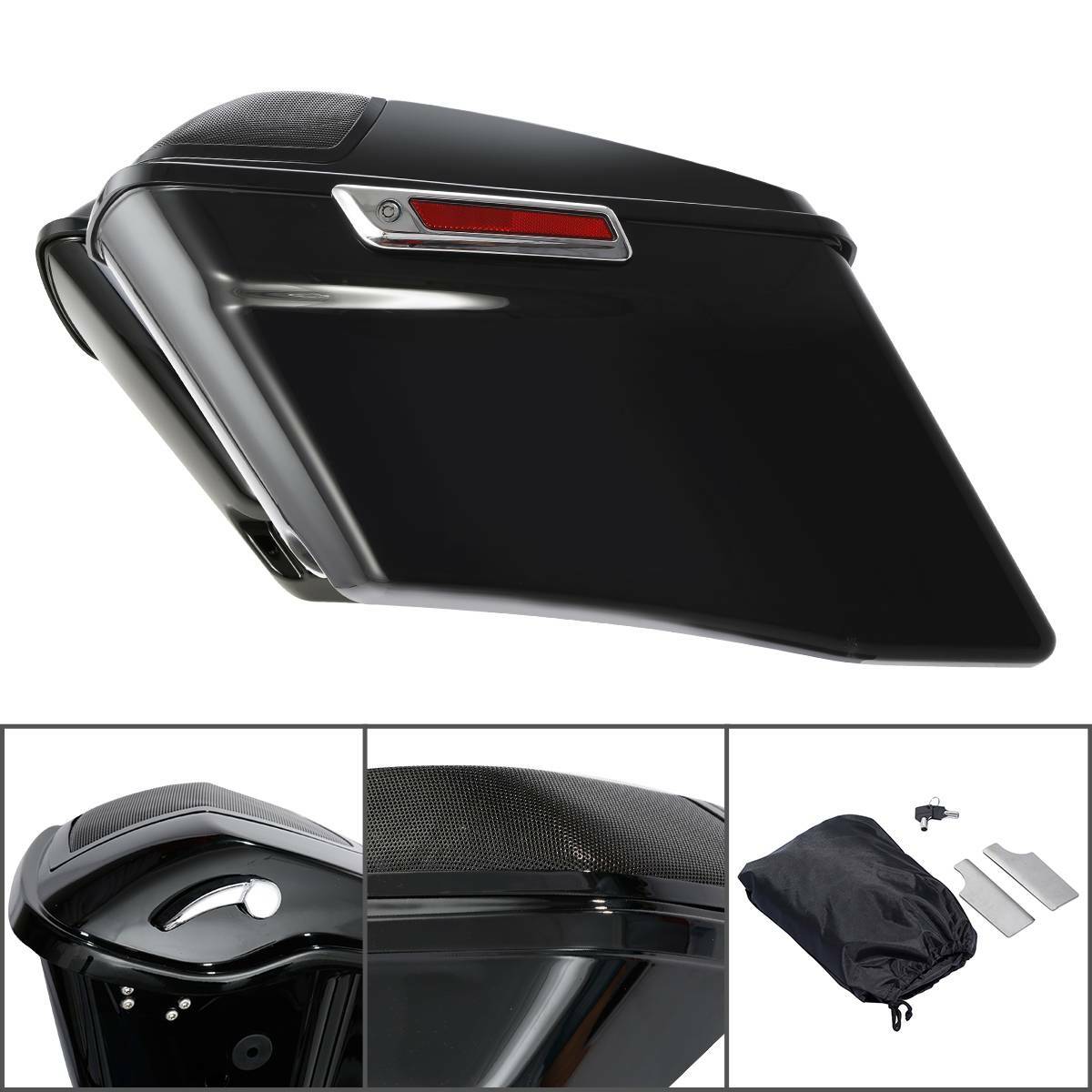 4 Stretched Hard Saddlebags Rear Fender Fit For Harley Road Glide CVO 2014-2024