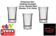 Cooking Concepts Dessert Glasses Set 1.5-oz. Dessert Shot Glasses, 3-ct. Pack