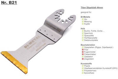 Zubehör Aufsätze Sägeblätter HM Bi-Metal Titan Diamant für Multitool Bosch u. a.